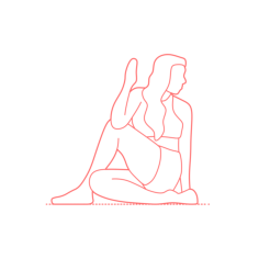 Humans Yoga Poses Half Lord Of The Fishes Pose Icon Svg Vector, Free Vectors File